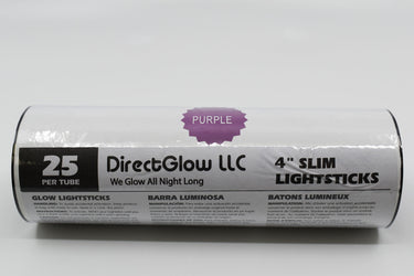 4 inch 10mm Purple Glow Sticks- 25 Per Package
